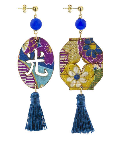 Orecchini Lanterna Nappa Blu - Lebole Maison